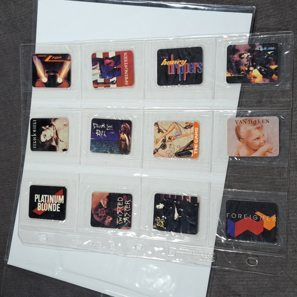 Vintage Lot 12 RIP Into Rock Hostess 50th Ann. Album Cover Stickers NEW SEALED